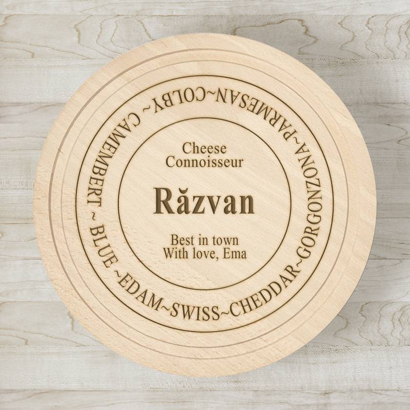 Tocator personalizat Cheese Connoisseur