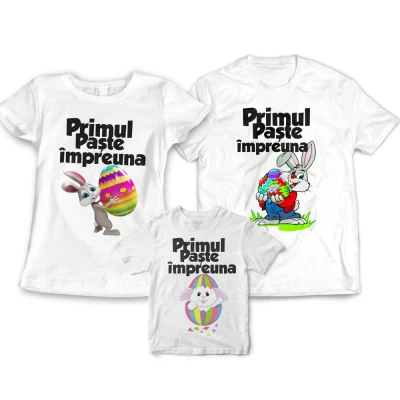 Set de Tricouri primul paste impreuna