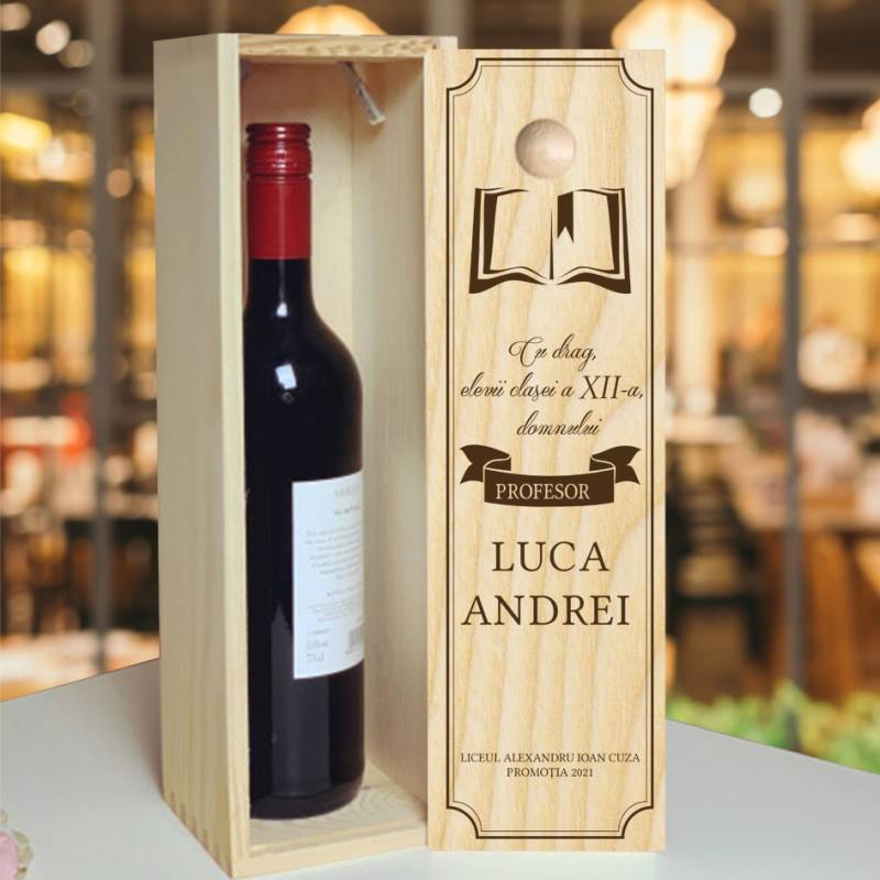 Cutie de vin personalizata Absolvire