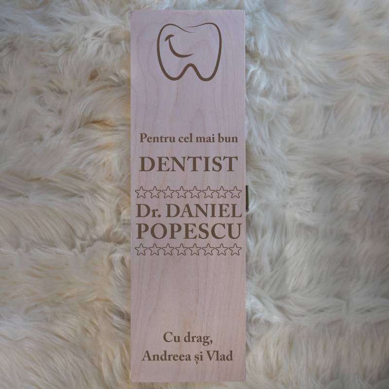 Cutii de vin personalizate - Cadou pentru Dentist