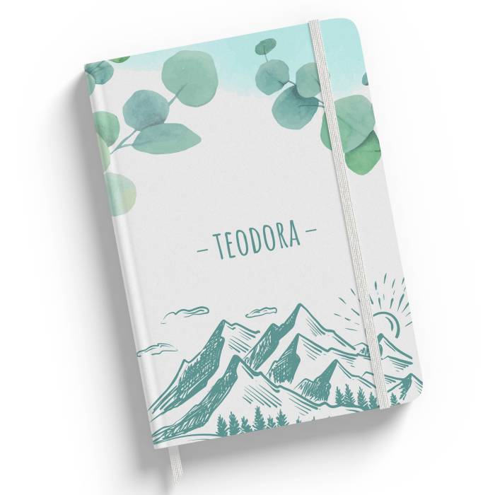 Notebook floral cu munti