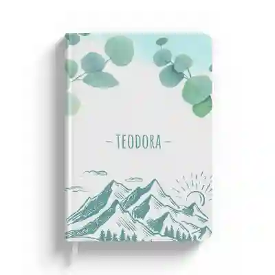 Notebook floral cu munti