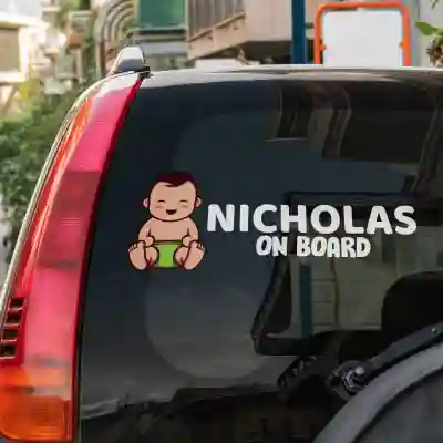 Sticker auto Baby laughing