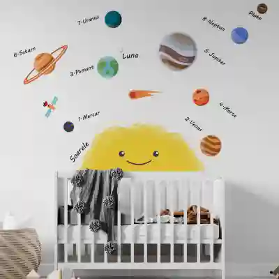 Sticker decorativ pentru camera copilului cu Sistemul Solar