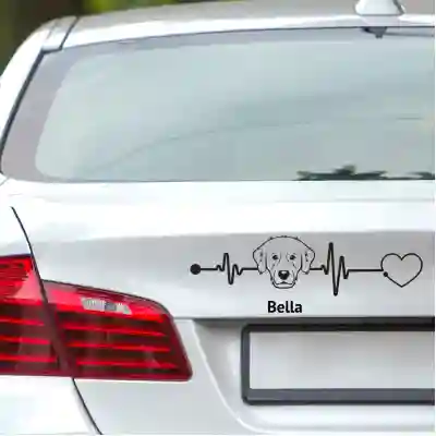 Sticker auto personalizat labrador