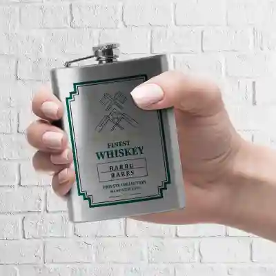 Sticla de buzunar personalizata - Finest whiskey