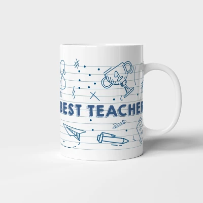 Cana personalizata cu text Teacher 